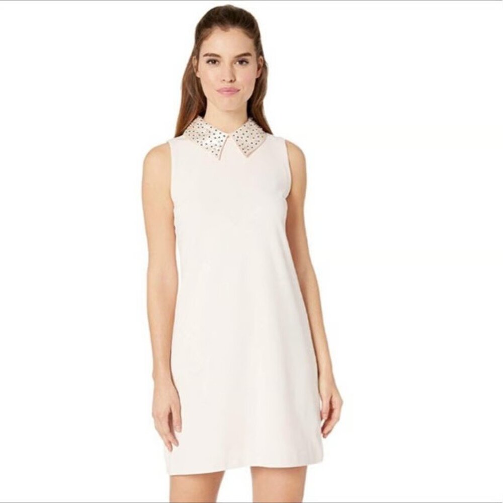 NWOT Betsy Johnson Embellished collar dress in Pink (Size 8)